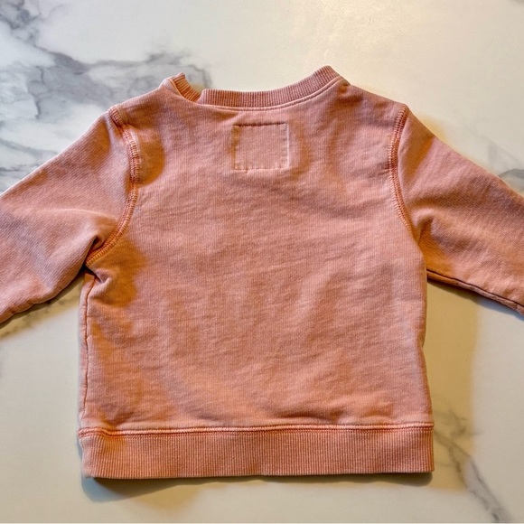 OshKosh B'gosh Orange Sweatshirt with Ribbed Cuffs - Picture 3 of 4
